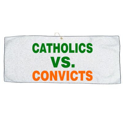 Catholics Vs. Convicts Large Microfiber Waffle Golf Towel