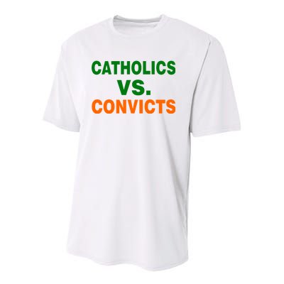 Catholics Vs. Convicts Youth Performance Sprint T-Shirt