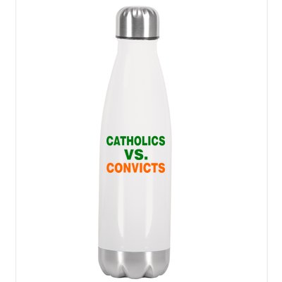 Catholics Vs. Convicts Stainless Steel Insulated Water Bottle