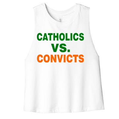 Catholics Vs. Convicts Women's Racerback Cropped Tank