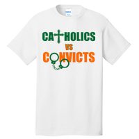 Catholics Vs. Convicts 1988 Cross and Handcuffs Tall T-Shirt