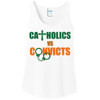 Catholics Vs. Convicts 1988 Cross and Handcuffs Ladies Essential Tank