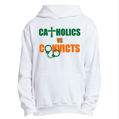 Catholics Vs. Convicts 1988 Cross and Handcuffs Urban Pullover Hoodie