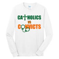 Catholics Vs. Convicts 1988 Cross and Handcuffs Tall Long Sleeve T-Shirt