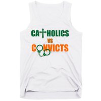 Catholics Vs. Convicts 1988 Cross and Handcuffs Tank Top