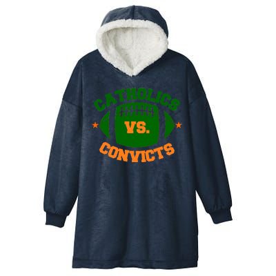 Catholics Vs. Convicts 1988 Football Logo Hooded Wearable Blanket