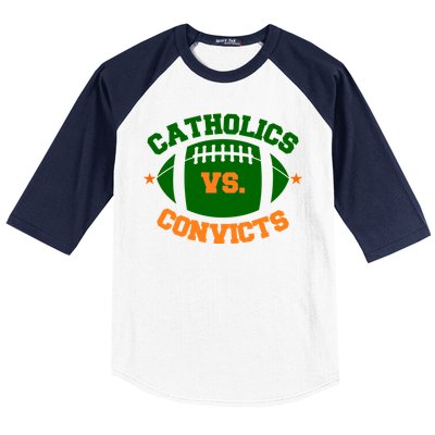 Catholics Vs. Convicts 1988 Football Logo Baseball Sleeve Shirt