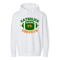 Catholics Vs. Convicts 1988 Football Logo Garment-Dyed Fleece Hoodie