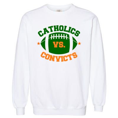 Catholics Vs. Convicts 1988 Football Logo Garment-Dyed Sweatshirt