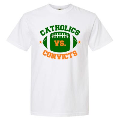 Catholics Vs. Convicts 1988 Football Logo Garment-Dyed Heavyweight T-Shirt