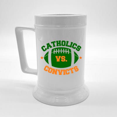 Catholics Vs. Convicts 1988 Football Logo Beer Stein