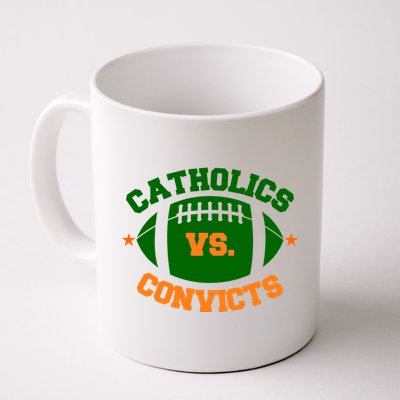 Catholics Vs. Convicts 1988 Football Logo Coffee Mug