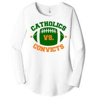 Catholics Vs. Convicts 1988 Football Logo Women's Perfect Tri Tunic Long Sleeve Shirt