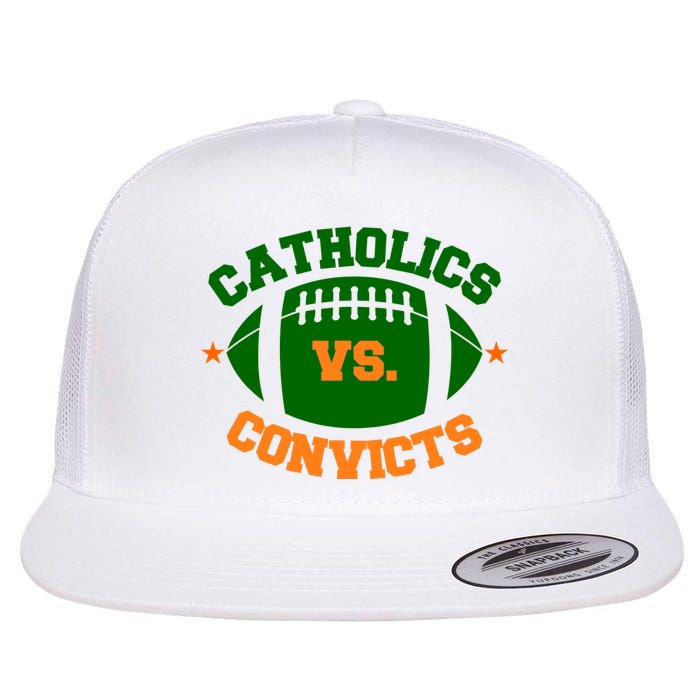 Catholics Vs. Convicts 1988 Football Logo Flat Bill Trucker Hat