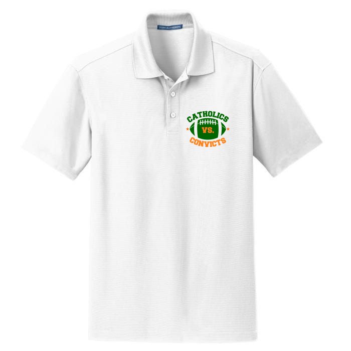 Catholics Vs. Convicts 1988 Football Logo Dry Zone Grid Polo