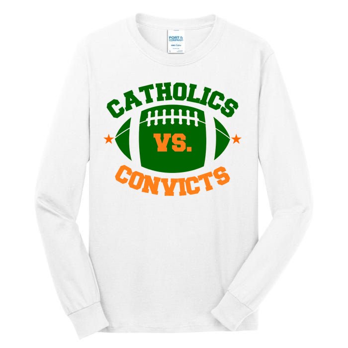 Catholics Vs. Convicts 1988 Football Logo Tall Long Sleeve T-Shirt