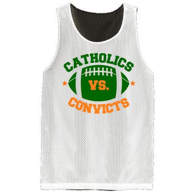 Catholics Vs. Convicts 1988 Football Logo Mesh Reversible Basketball Jersey Tank