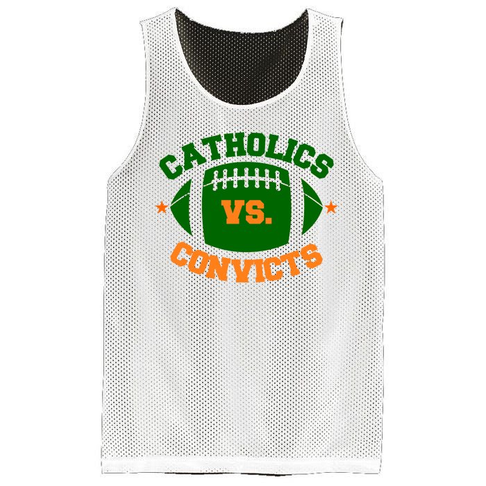 Catholics Vs. Convicts 1988 Football Logo Mesh Reversible Basketball Jersey Tank