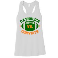 Catholics Vs. Convicts 1988 Football Logo Women's Racerback Tank