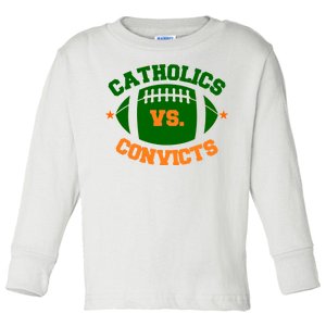 Catholics Vs. Convicts 1988 Football Logo Toddler Long Sleeve Shirt