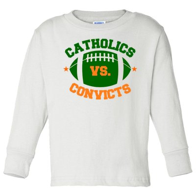 Catholics Vs. Convicts 1988 Football Logo Toddler Long Sleeve Shirt