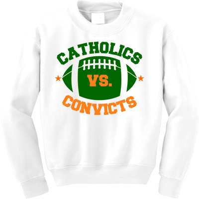 Catholics Vs. Convicts 1988 Football Logo Kids Sweatshirt