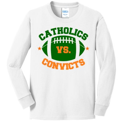 Catholics Vs. Convicts 1988 Football Logo Kids Long Sleeve Shirt