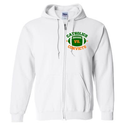 Catholics Vs. Convicts 1988 Football Logo Full Zip Hoodie