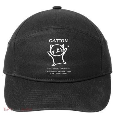 Cation Definition Ion Paws-itive Charge 7-Panel Snapback Hat
