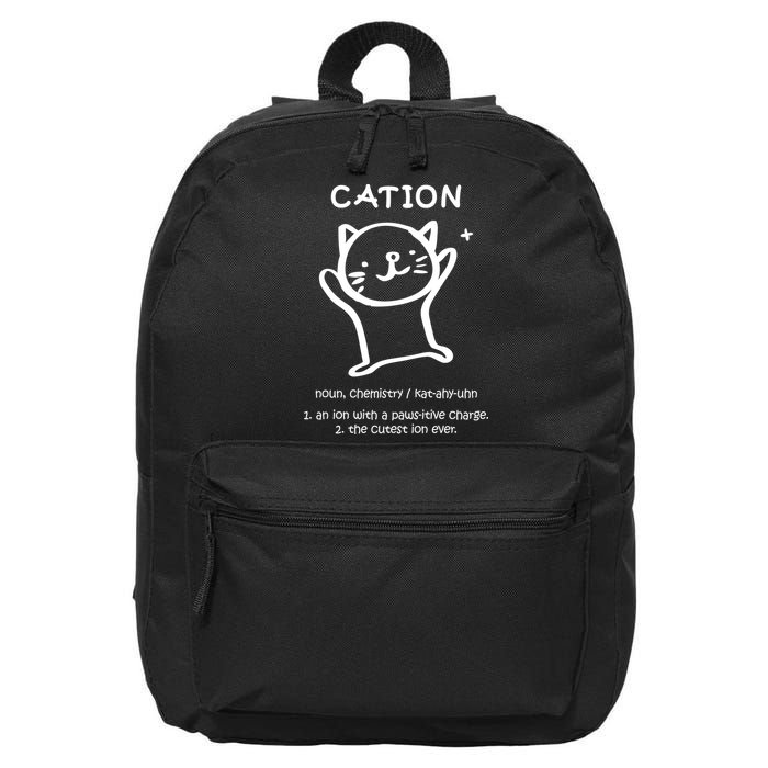 Cation Definition Ion Paws-itive Charge 16 in Basic Backpack