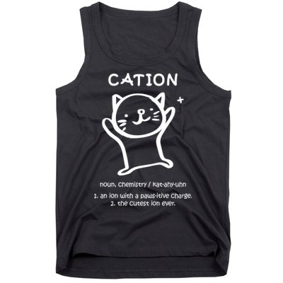 Cation Definition Ion Paws-itive Charge Tank Top