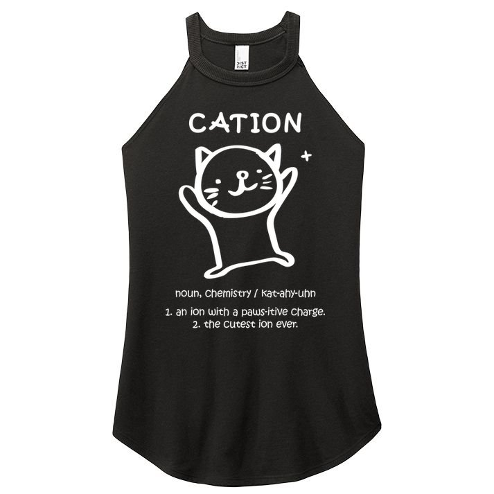 Cation Definition Ion Paws-itive Charge Women's Perfect Tri Rocker Tank