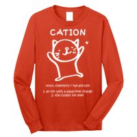 Cation Definition Ion Paws-itive Charge Long Sleeve Shirt
