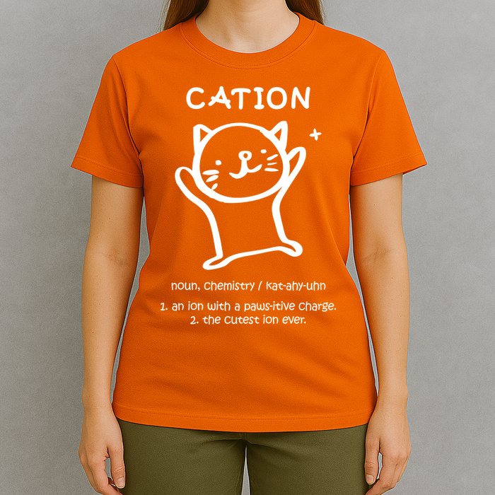 Cation Definition Ion Paws-itive Charge T-Shirt