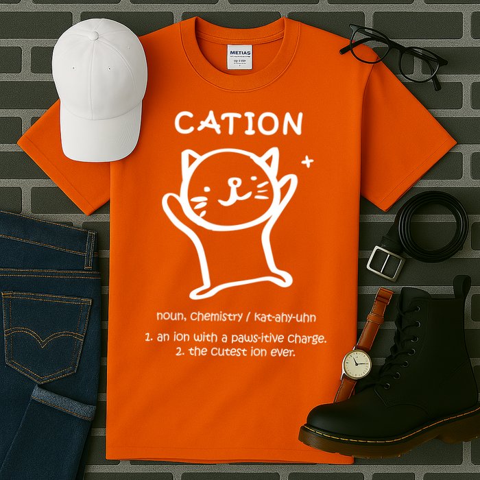 Cation Definition Ion Paws-itive Charge Tall T-Shirt