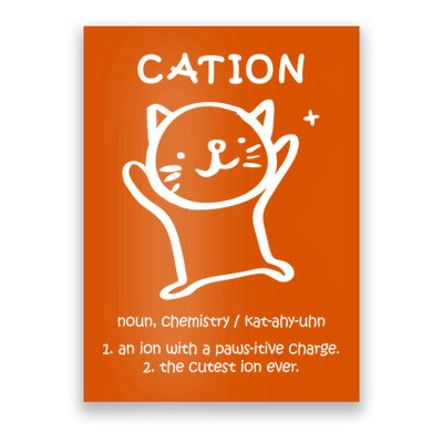 Cation Definition Ion Paws-itive Charge Poster