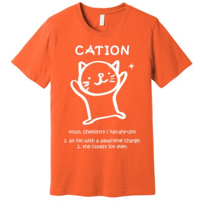 Cation Definition Ion Paws-itive Charge Premium T-Shirt