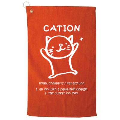 Cation Definition Ion Paws-itive Charge Golf Towel
