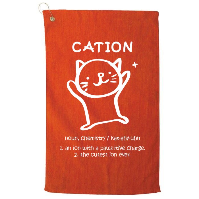 Cation Definition Ion Paws-itive Charge Golf Towel