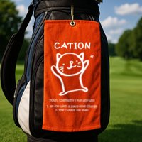 Cation Definition Ion Paws-itive Charge Golf Towel