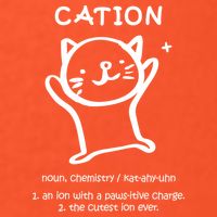 Cation Definition Ion Paws-itive Charge Womens T-Shirt