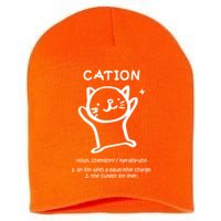 Cation Definition Ion Paws-itive Charge Short Acrylic Beanie