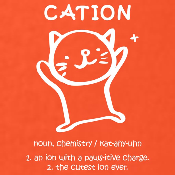 Cation Definition Ion Paws-itive Charge Short Acrylic Beanie