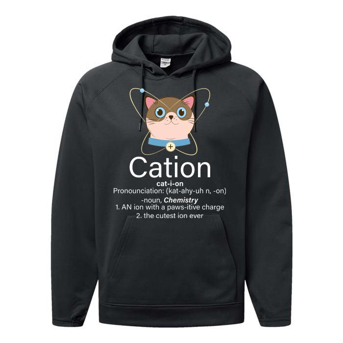 Cation Science Joke Funny Performance Fleece Hoodie