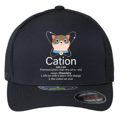 Cation Science Joke Funny Flexfit Unipanel Trucker Cap