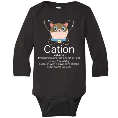 Cation Science Joke Funny Baby Long Sleeve Bodysuit