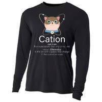 Cation Science Joke Funny Cooling Performance Long Sleeve Crew