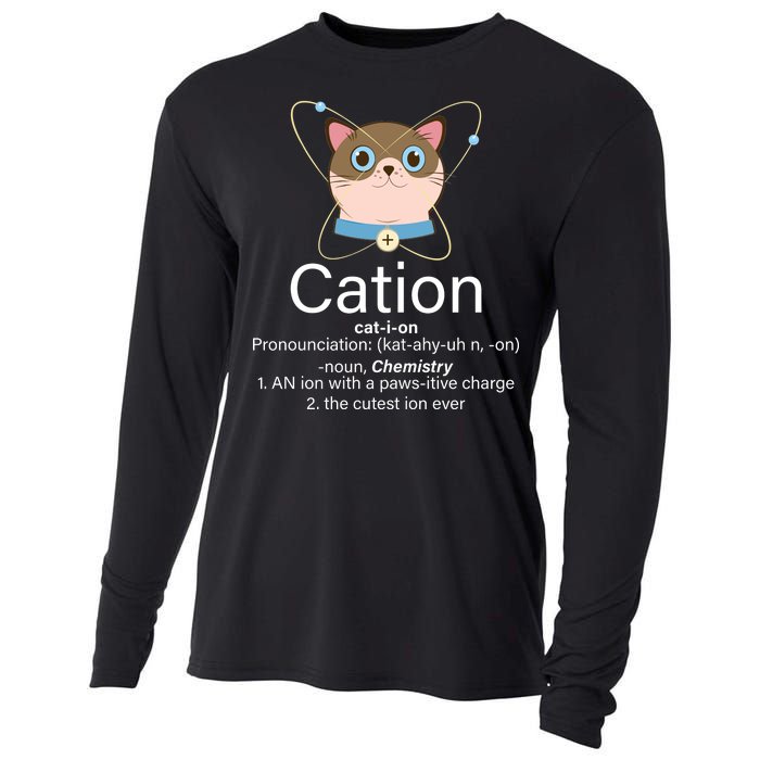 Cation Science Joke Funny Cooling Performance Long Sleeve Crew