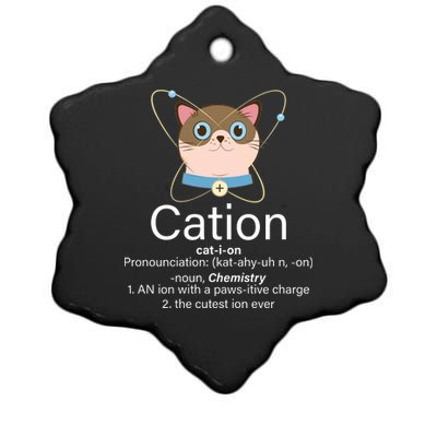 Cation Science Joke Funny Ceramic Star Ornament