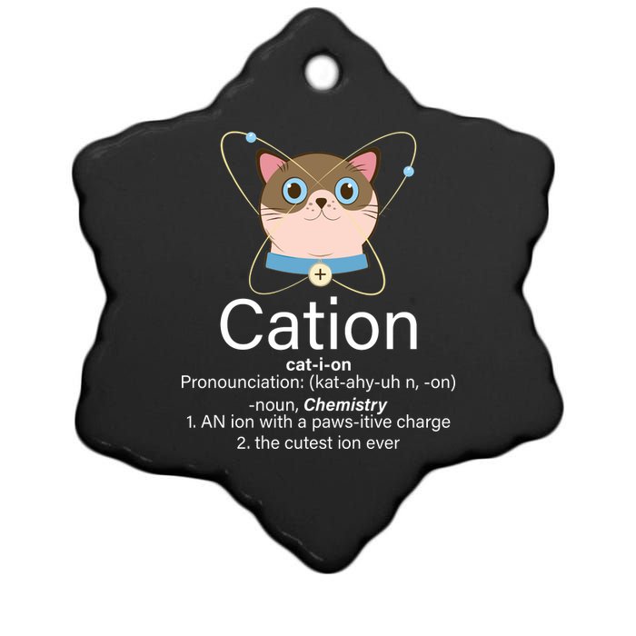 Cation Science Joke Funny Ceramic Star Ornament